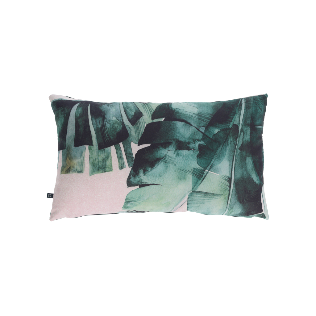 Hermie funda cojín hojas verde 30 x 50 cm // KH