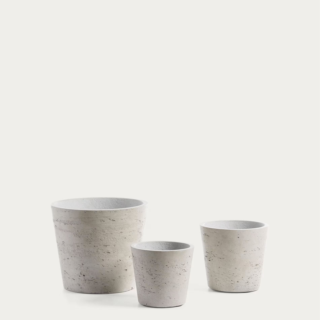 Low set de 3 maceteros gris // KH