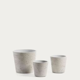 [AA1156RF03] Low set de 3 maceteros gris // KH